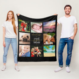 Personalisierte Coole Super Mama 8 FotoCollage Fleecedecke