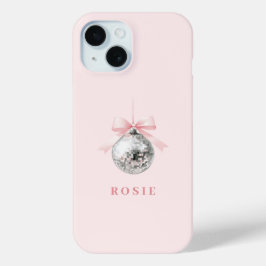 Personalisierte Coquette Diskothek Ball Rosa Band Case-Mate iPhone Hülle