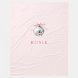 Personalisierte Coquette Diskothek Ball Rosa Band Fleecedecke