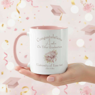 Personalisierte Coquette Mädchen-Abschlussmütze Tasse