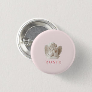 Personalisierte Coquette-Schlafengel-Skulptur Button
