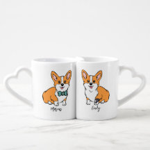 Personalisierte Corgi Paare