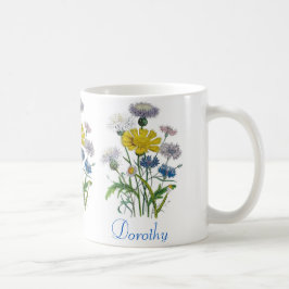 Personalisierte Cornblumen Kaffeetasse