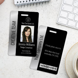 Personalisierte Corporate Employee Black Silver ID Ausweis