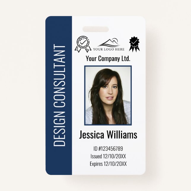 Personalisierte Corporate Employee Blue ID Ausweis (Vorderseite)
