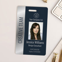 Personalisierte Corporate Employee Blue Silver ID