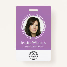 Personalisierte Corporate Employee ID Lila Ausweis