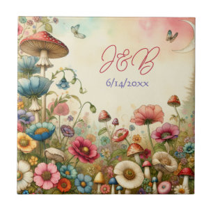 Personalisierte Cottage-Core-Hochzeit  Fliese