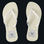 Personalisierte Country Wedding Traktor Flip Flops<br><div class="desc">Ein Paar Traktor Land-Farm themed Hochzeitsspaß Flip Flops,  die mit den Initialen des Paares personalisiert sein können.</div>