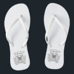 Personalisierte Country Wedding Traktor Flip Flops<br><div class="desc">Ein Paar Traktor Land-Farm themed Hochzeitsspaß Flip Flops,  die mit den Initialen des Paares personalisiert sein können.</div>