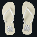 Personalisierte Country Wedding Traktor Flip Flops<br><div class="desc">Ein Paar Traktor Land-Farm themed Hochzeitsspaß Flip Flops,  die mit den Initialen des Paares personalisiert sein können.</div>