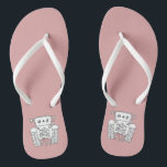 Personalisierte Country Wedding Traktor Flip Flops<br><div class="desc">Ein Paar Traktor Land-Farm themed Hochzeitsspaß Flip Flops,  die mit den Initialen des Paares personalisiert sein können.</div>