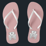 Personalisierte Country Wedding Traktor Flip Flops<br><div class="desc">Ein Paar Traktor Land-Farm themed Hochzeitsspaß Flip Flops,  die mit den Initialen des Paares personalisiert sein können.</div>