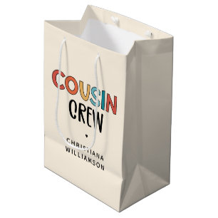 Personalisierte Cousin Crew Matching Cousin Gesche Mittlere Geschenktüte