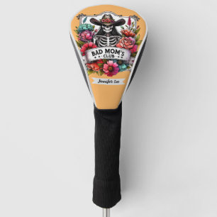 Personalisierte Cowgirl-Skelett-Mutter Golf Headcover