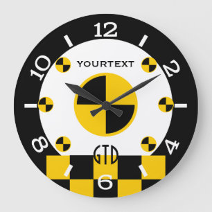 Personalisierte Crash-Test-Marker Graphic-Dial auf Große Wanduhr