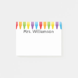 Personalisierte Crayons Lehrerin zurück in die Sch Post-it Klebezettel
