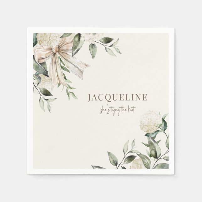 Personalisierte Creme bindet die Knotendusche Serviette (Vorderseite)