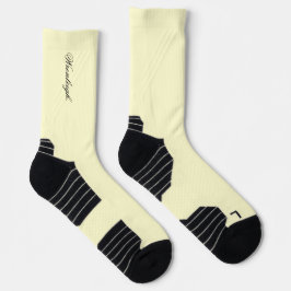 Personalisierte Creme-Socken mit individuellem Nam Socken