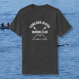 Personalisierte Crew Ruderlogos Ruhegymnastik Jahr T-Shirt