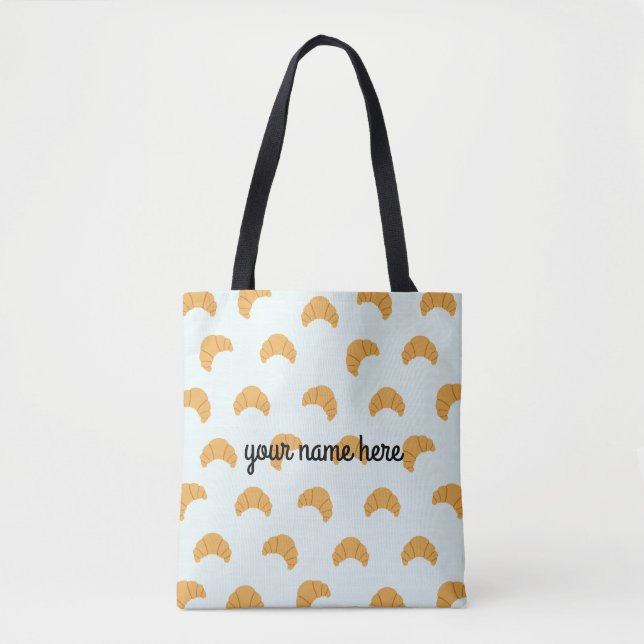 Personalisierte Croissant Tote Bag Tasche (Vorderseite)