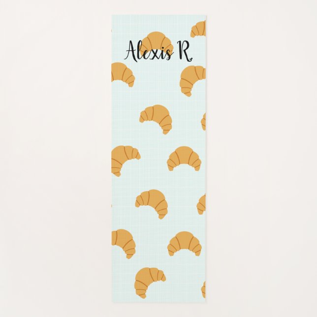 Personalisierte Croissant Yoga Mat Yogamatte (Vorderseite)