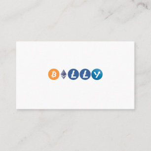 Personalisierte Cryptowährungs-Logos-Visitenkarte Visitenkarte