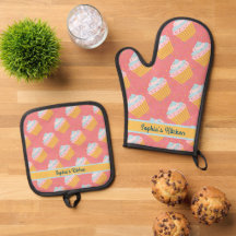 Personalisierte Cupcake-Mitt- und Pothalter, Gesch