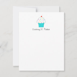 Personalisierte Cupcake-Notecards Mitteilungskarte
