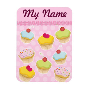 Personalisierte Cupcakes Magnet