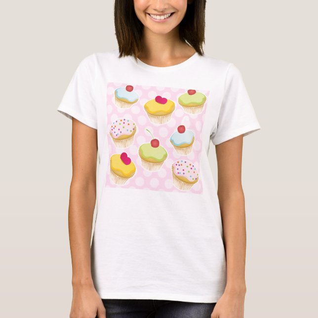 Personalisierte Cupcakes T-Shirt (Vorderseite)