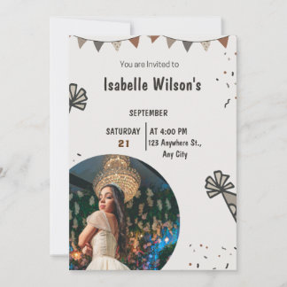 Personalisierte Custom Modern Elegantes Party Gebu Einladung