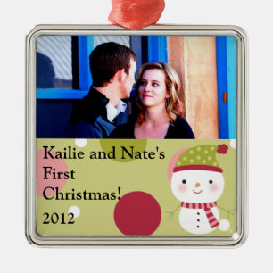 Personalisierte Custom Ornaments Frosty Snowman Po Silbernes Ornament