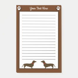 Personalisierte Dackel - Dackel Welpen Hund Post-it Klebezettel