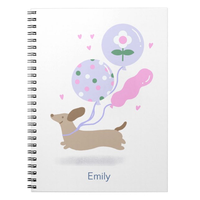 Personalisierte Dackel Geburtstagsparty Hund Lover Notizblock (Vorderseite)