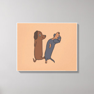 Personalisierte Dackel Hund Leinwanddruck