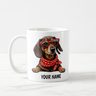 Personalisierte Dackel Kaffee Tasse - Niedliche Wu