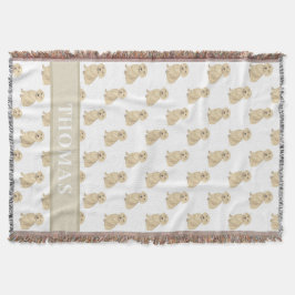 Personalisierte Dackel (lange Haare, Creme Fawn) Decke