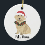 Personalisierte Dackel (lange Haare, Creme) Keramik Ornament<br><div class="desc">Machen Sie die schöne Liste in diesem Jahr mit einem personalisierten Ornament Ihrer Lieblings-kleinen englischen Sahne-Dackel Elf! Für die süßesten Geschenke,  paaren Sie es mit einem passenden Kunstdruck oder einem anderen Artikel aus meiner Sammlung!</div>