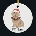 Personalisierte Dackel (langhaarig, rot) Keramik Ornament<br><div class="desc">Machen Sie die schöne Liste in diesem Jahr mit einem personalisierten Ornament Ihrer Lieblings-kleine Elf!</div>