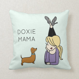 Personalisierte Dackel Mama Throw Kissen