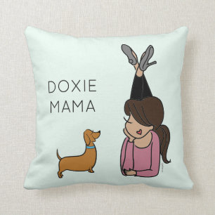 Personalisierte Dackel Mama Throw Kissen
