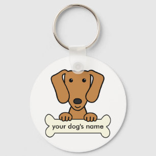Personalisierte Dackel Schlüsselanhänger