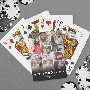 Personalisierte Dad-Fotocollage Spielkarten