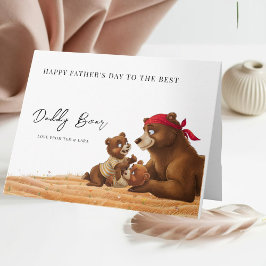 Personalisierte Daddy Bear Vatertag Card Karte