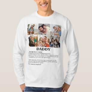 Personalisierte Daddy-Definition 6-Foto-Collage T-Shirt