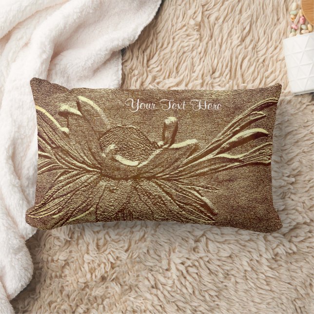 Personalisierte Daisy Floral Art Lendenkissen (Decke)