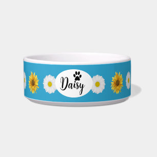 Personalisierte Daisy Floral Keramik Pet Bowl Napf