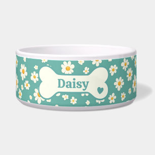 Personalisierte Daisy-Hunde-Schale – Süße Blumen-H Napf
