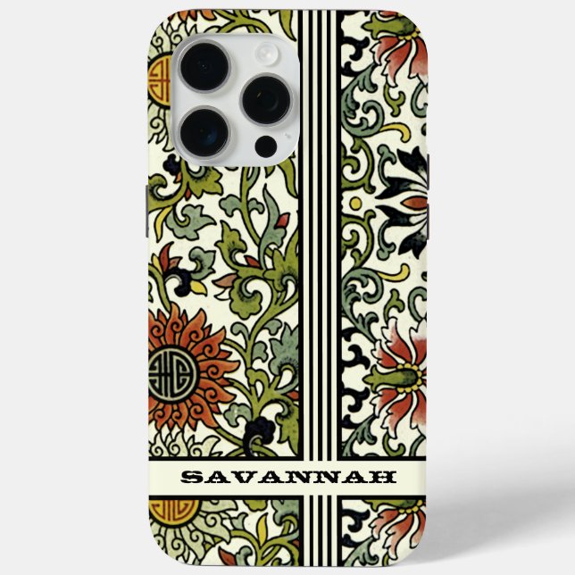 Personalisierte Damask iPhone Cover - Wählen Sie F (Rückseite)